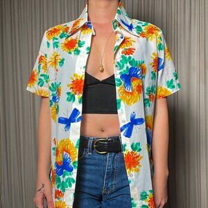 Vintage Floral Blouse